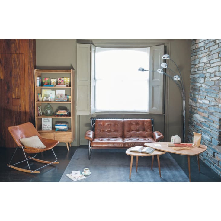 Mesa de centro vintage de madeira de manga de maciça-Trocadero ambiance-6