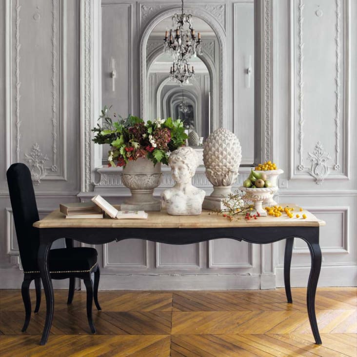 Mesa de comedor extensible de madera de mango An. 180 cm-Versailles ambiance-2