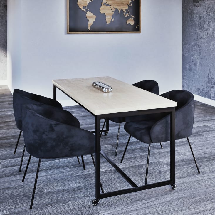 Mesa De Comedor Industrial Con Ruedas