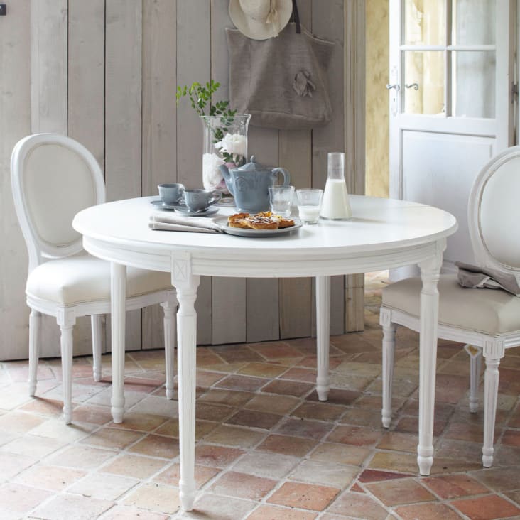 mesas redondas extensibles de cocina de estilo nordico para 2 - 3 - 4 hasta  10 personas