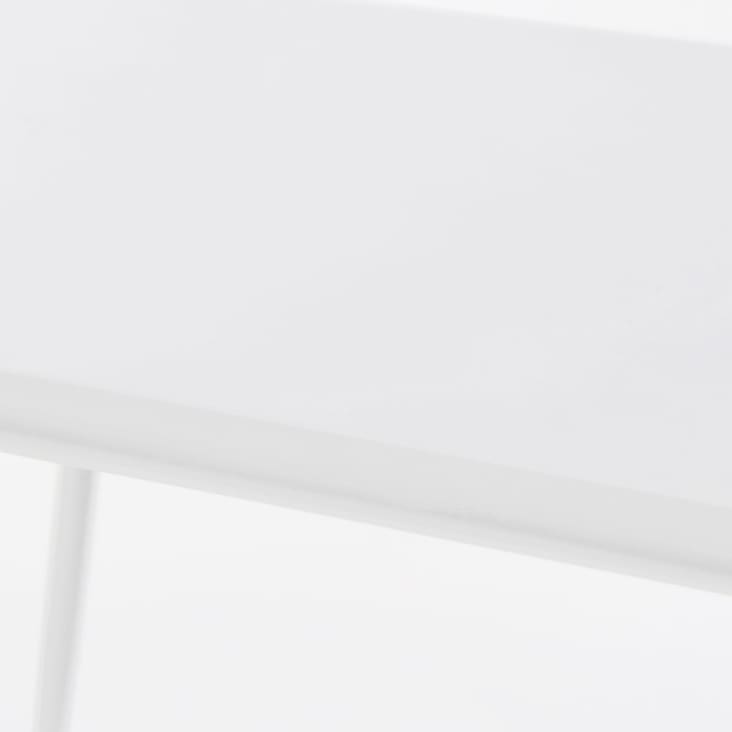 Mesa de jardín cuadrada de metal blanco para 8 personas L.120-Zinav detail-4
