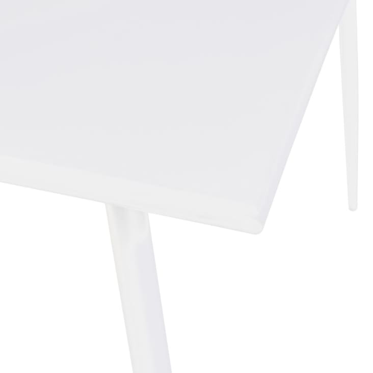 Mesa de jardín cuadrada de metal blanco para 8 personas L.120-Zinav detail-5