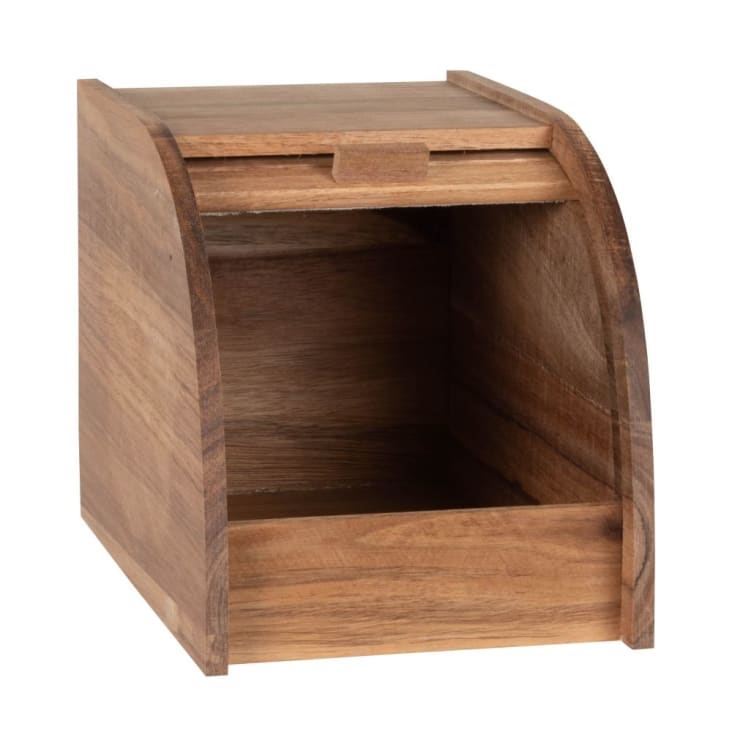 Mini scatola portapane in legno d'acacia