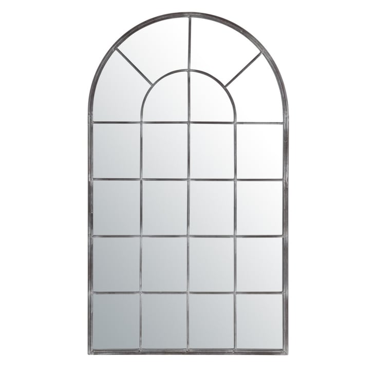 Miroir arche fenêtre en métal 110x65-Arcade