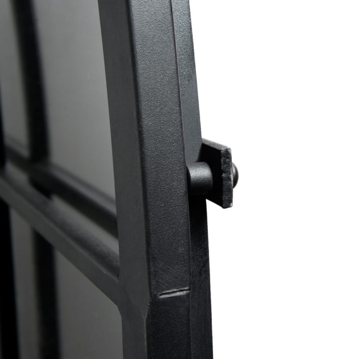 Miroir fenêtre arche en métal noir 92x135-Orangerie cropped-3