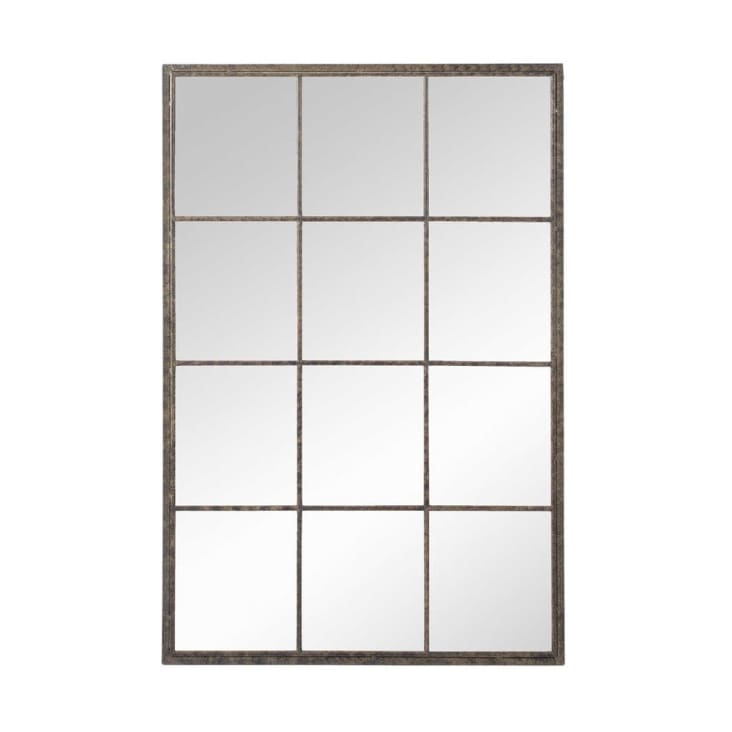 Miroir fenêtre rectangulaire industriel en métal 80x120-Artois