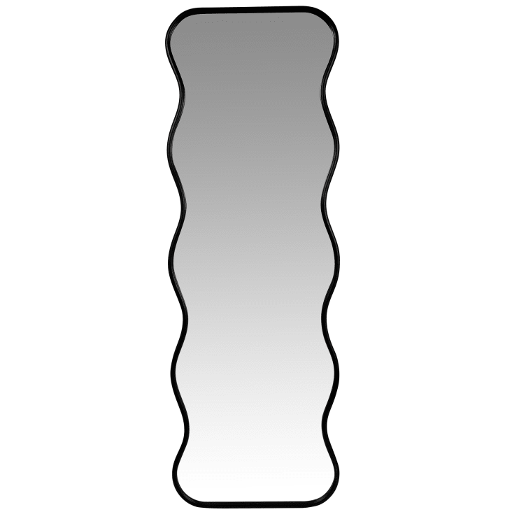 CAMIL - Miroir festonné noir 51x150