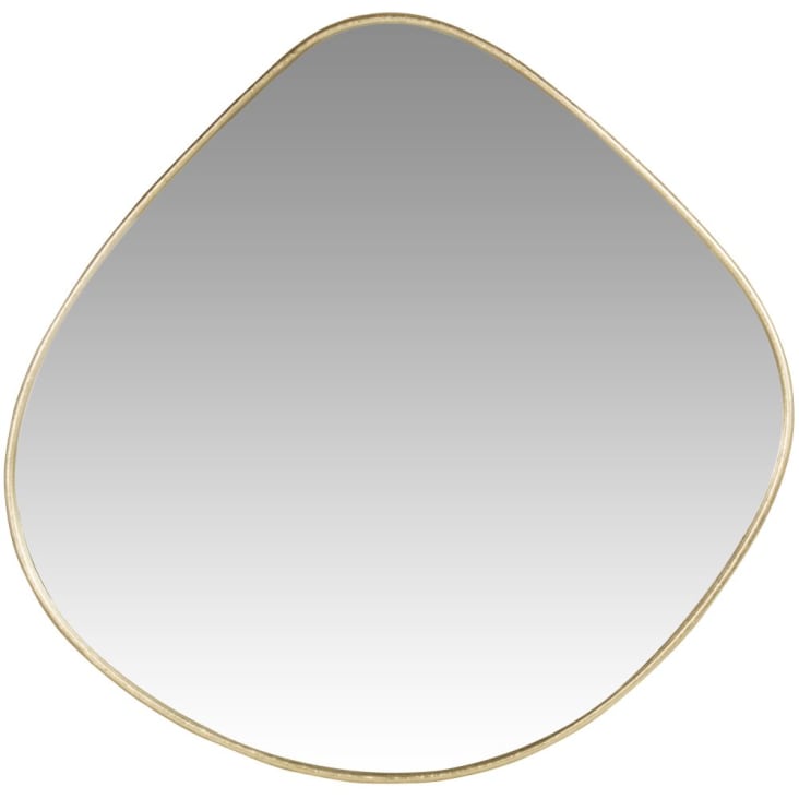 Miroir organique en métal doré 70x68-YUCA