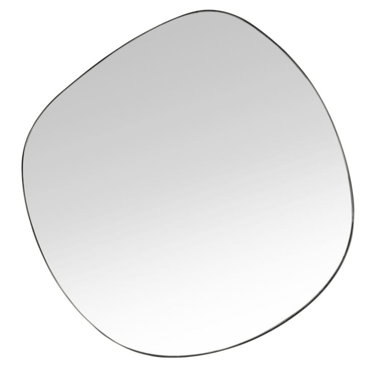 Miroir organique en métal noir 79x73
