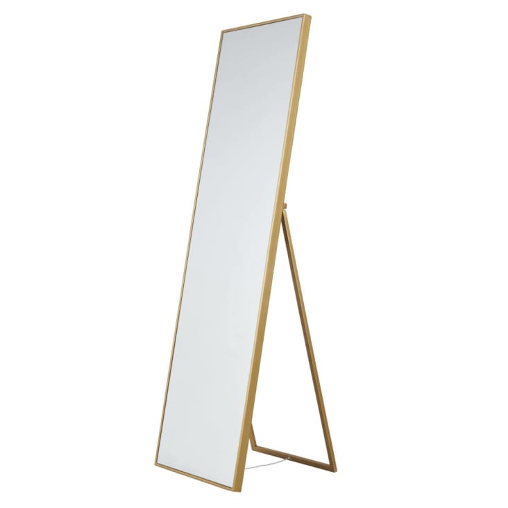 Miroir sur pied en métal doré 169x50 HUGO | Maisons du Monde