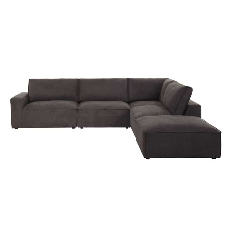 Módulo de canto para sofá de tecido cinzento-taupe-Malo cropped-1