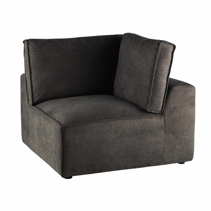 Módulo de canto para sofá de tecido cinzento-taupe-Malo cropped-2