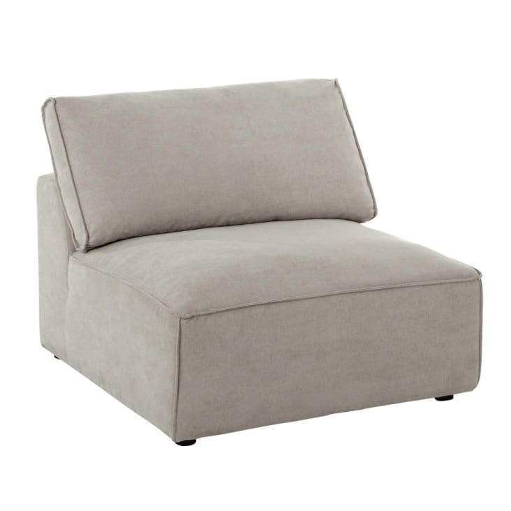 Módulo para sofá sem braços de tecido bege-Malo cropped-3