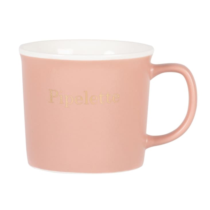 Mug en porcelaine rose avec inscription-PIPELETTE cropped-2