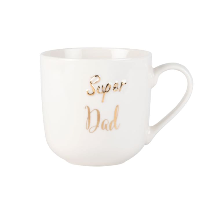 Mug in porcellana bianca stampata SUPER DAD