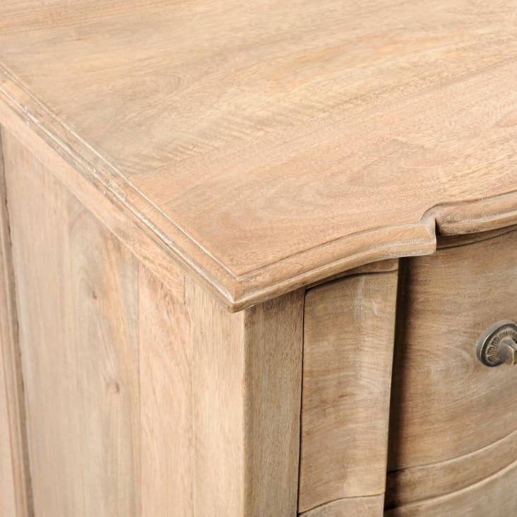 Nachttisch aus Mangoholz und acacia mit Schubladen-Colette detail-2