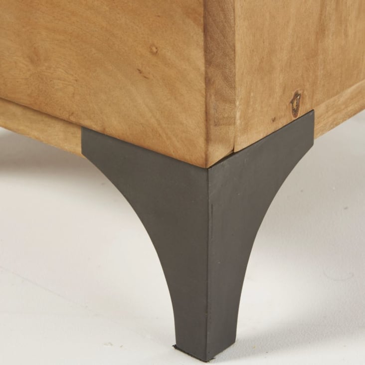 Nachttisch mit 1 Schublade, aus massivem Mangoholz -Metropolis detail-6