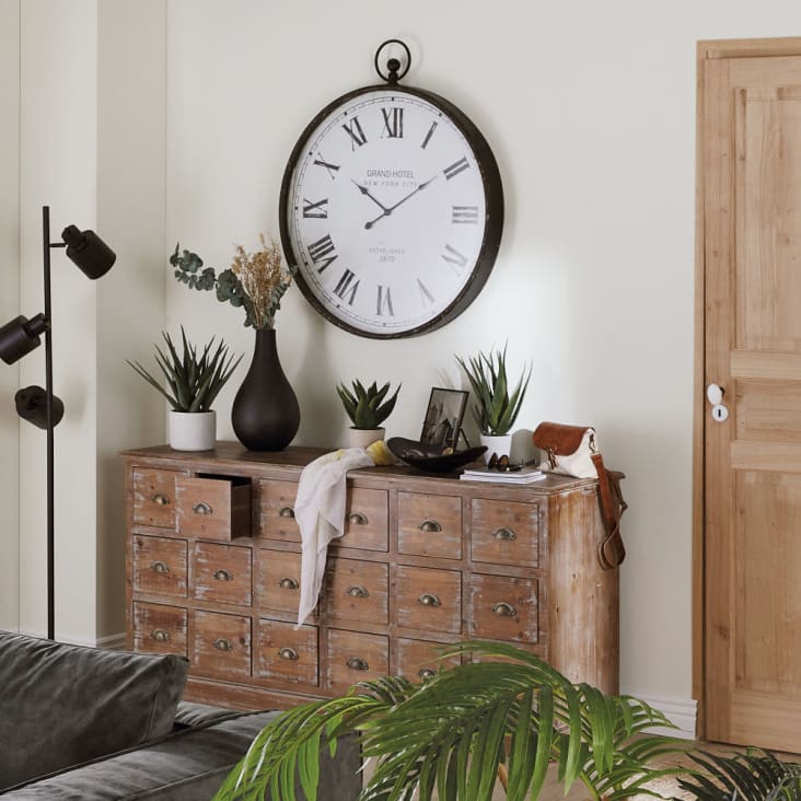 Orologio in metallo bianco e nero 83x98 cm GRAND HOTEL Maisons du Monde
