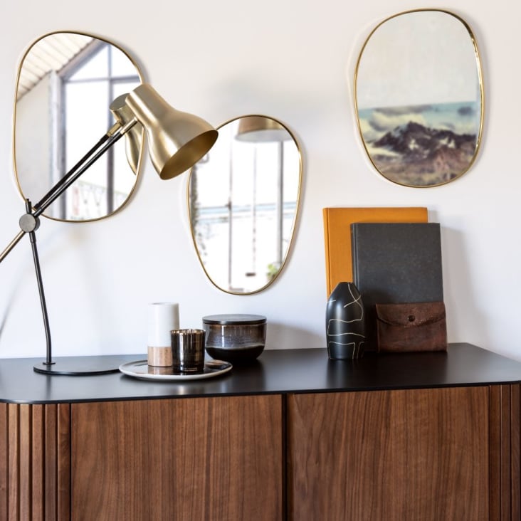 Ovale goldfarbene Spiegel, Set aus 3, 31x40cm-MAGNUS ambiance-1