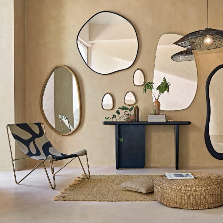 Leed Prestigieus Doe voorzichtig Ovale mangohouten spiegel, 70 x 120 cm BELDI | Maisons du Monde