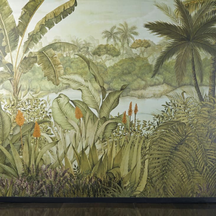 Papel pintado no tejido con estampado de paisaje tropical 350x300 ambiance-2