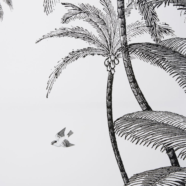 Paravent imprimé forêt tropicale noir et blanc-PARADISE cropped-3