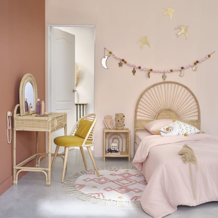 Parure da letto bambino in cotone bio rosa 140x200 cm-NOA ambiance-12