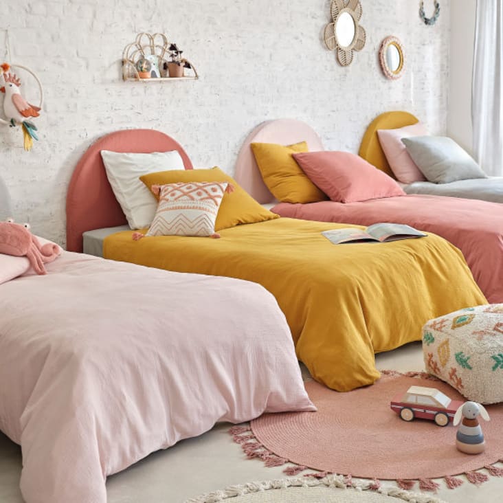 Parure da letto bambino in cotone bio rosa 140x200 cm-NOA ambiance-13