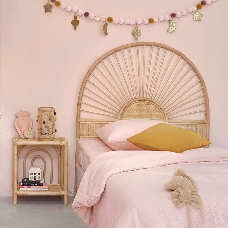 Parure da letto bambino in cotone bio rosa 140x200 cm-NOA ambiance-11