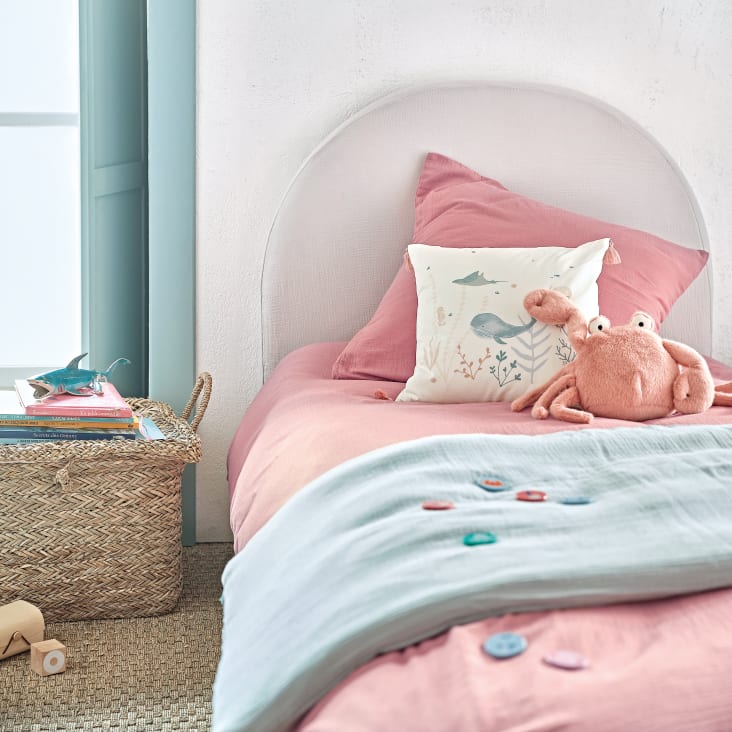 Parure de lit enfant en coton biologique écru, 140x200