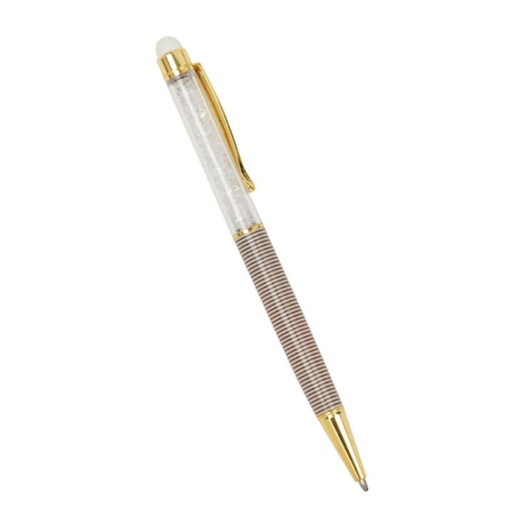 Jinhao 155 Penna A Sfera Metallica Dorata – Scrittura Elegante, Clip In Acciaio, Ricambio Inchiostro Incluso