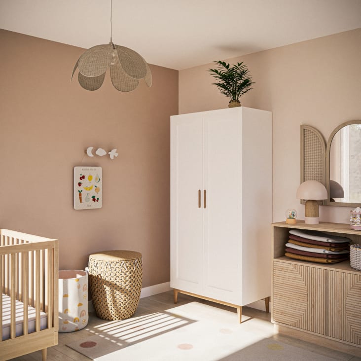 Perchas infantiles con pajaro nube y luna de madera bicolor x3 Gabriel Maisons du Monde
