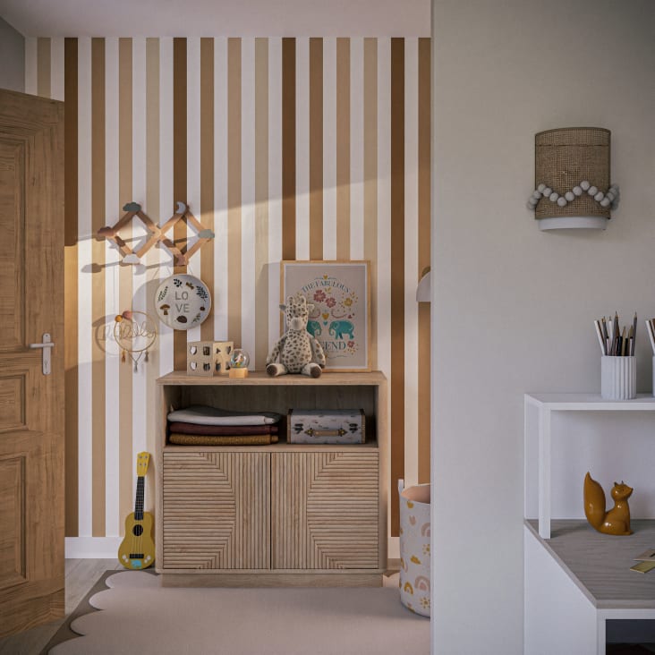 Perchero infantil de 7 ganchos con forma de luna y nubes de madera de caucho multicolor Gabriel Maisons du Monde