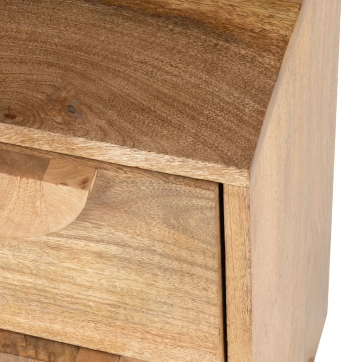 Petit meuble 2 tiroirs en bois de manguier massif-MELVIN cropped-4