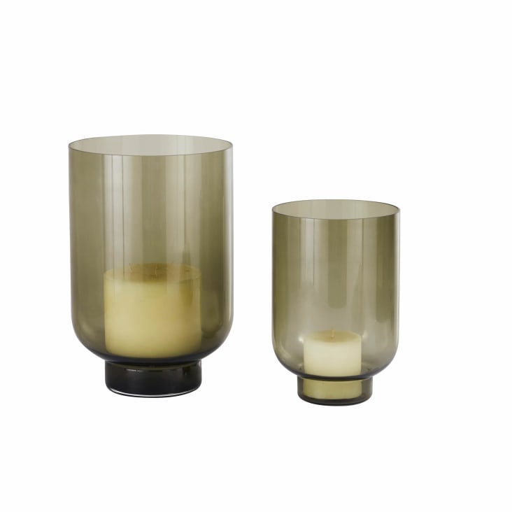 Photophore En Verre Transparent 8x8x12 Cm - J-Line - Gamm Vert