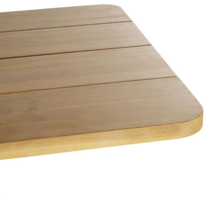 Piano per tavolo professionale rettangolare in acacia per 4 persone lung.  120 cm
