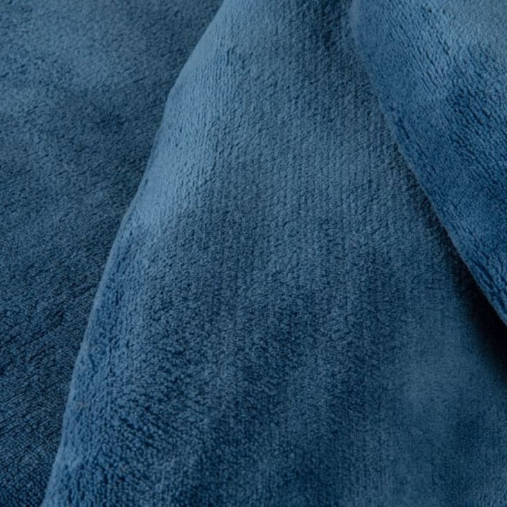 Plaid en polyester recyclé bleu 150x230-CHALEUR cropped-3