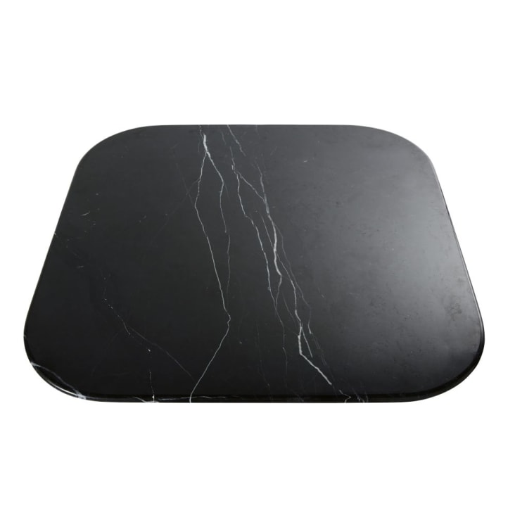 Plateau de table en pierre effet marbre noir 4 personnes L90-Blackly Business