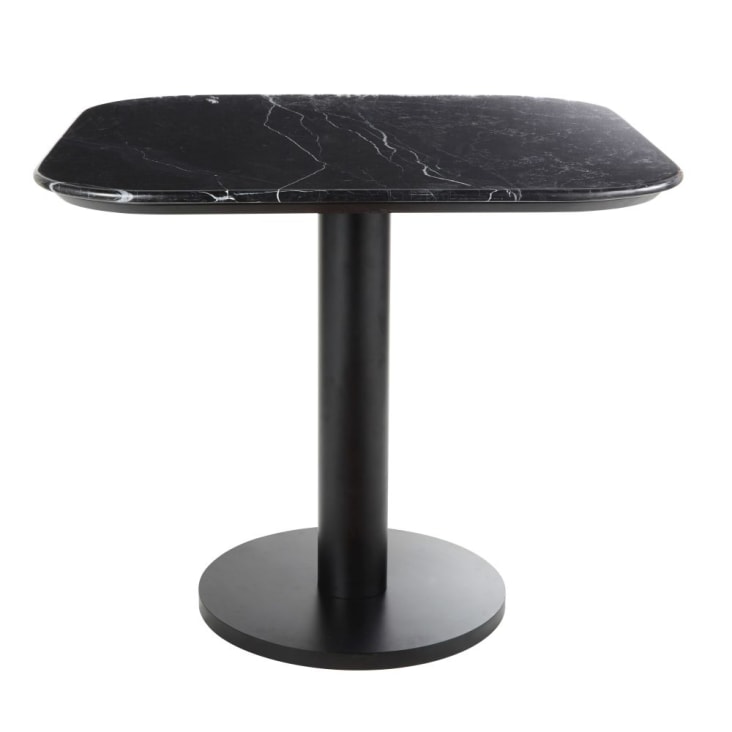 Plateau de table en pierre effet marbre noir 4 personnes L90-Blackly Business cropped-4