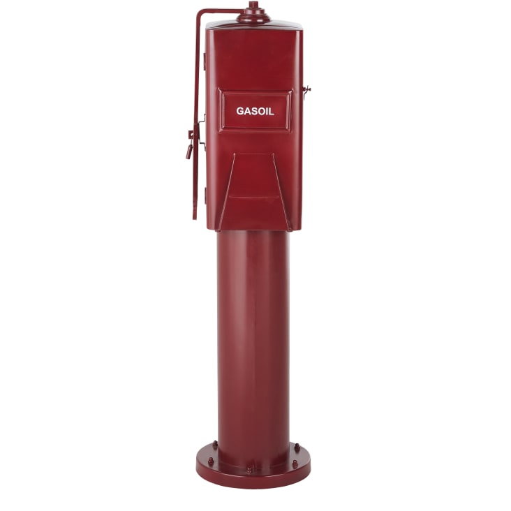 Pompe à essence décorative en métal rouge H 126 cm CALIFORNIE