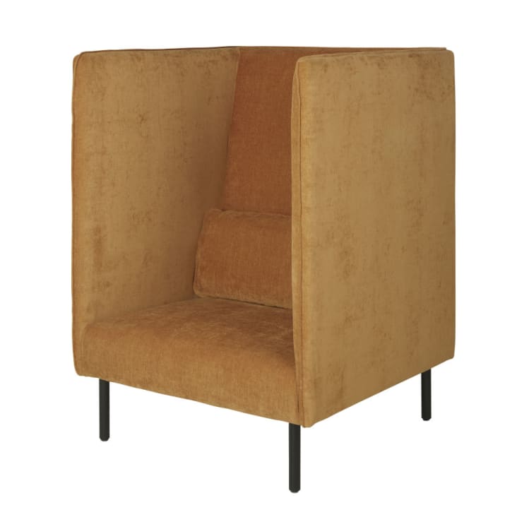 Pompoengele fauteuil voor professioneel gebruik met hoge rugleuning-Willis BUSINESS cropped-2