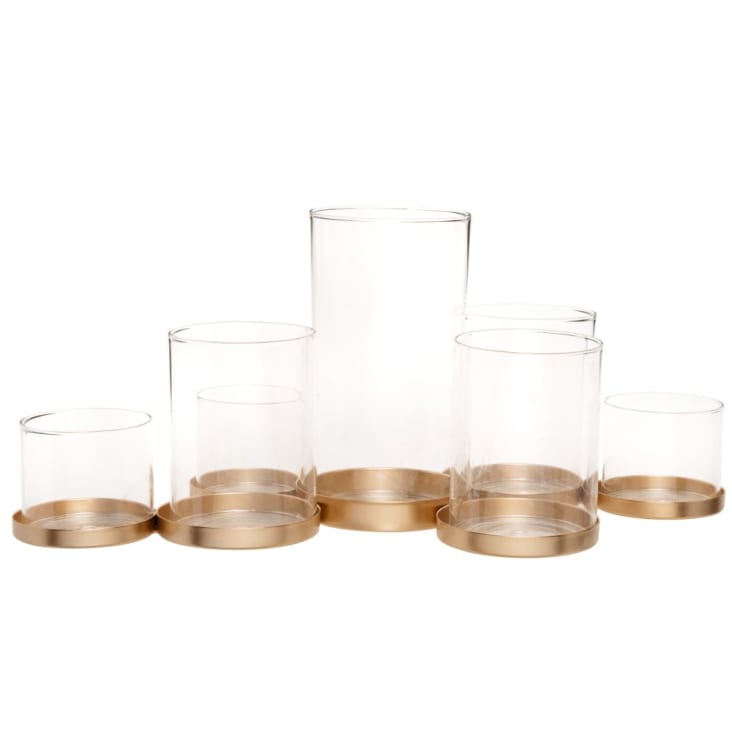 Portacandela Vetro Antivento Tom - Motivo Cervo, 13 Cm, Nero/Oro - Foto 10