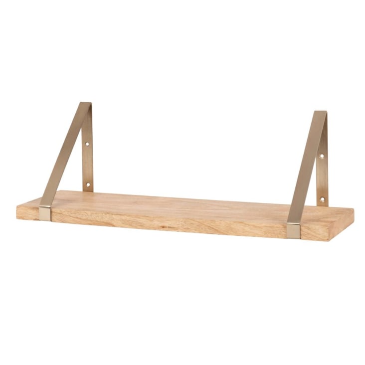 Credenza Alta HWC-M49 In Legno Massello Di Mango E Metallo - 2 Ante E 4 Scomparti, Design 3D, 85x95x45 Cm, Naturale