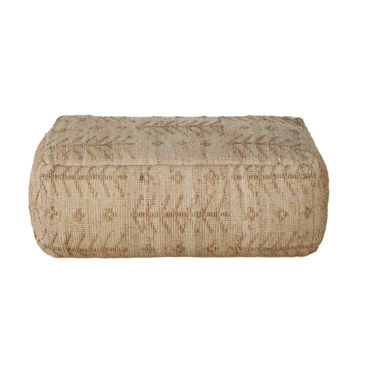 Pouf en jute beige Maisons du Monde