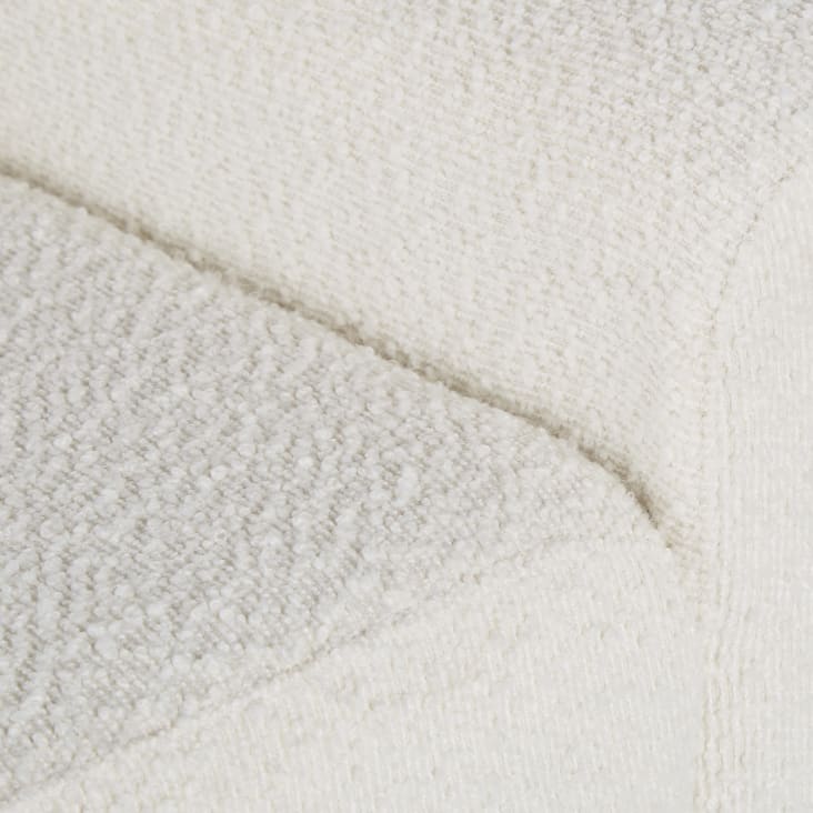 Pouf en tissu effet laine bouclée-AGATHA cropped-3