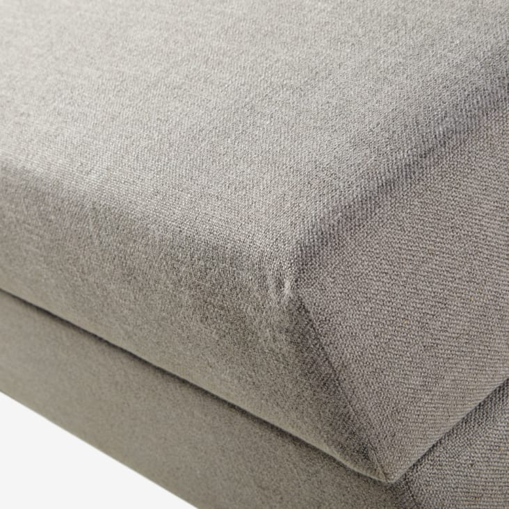 Pouf per divano modulabile con vano contenitore grigio chiaro Terence