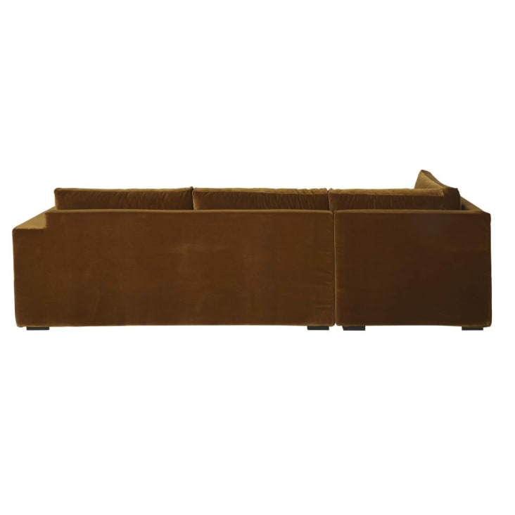 Pouf pour canapé modulable en velours coloris bronze-Jekill cropped-11