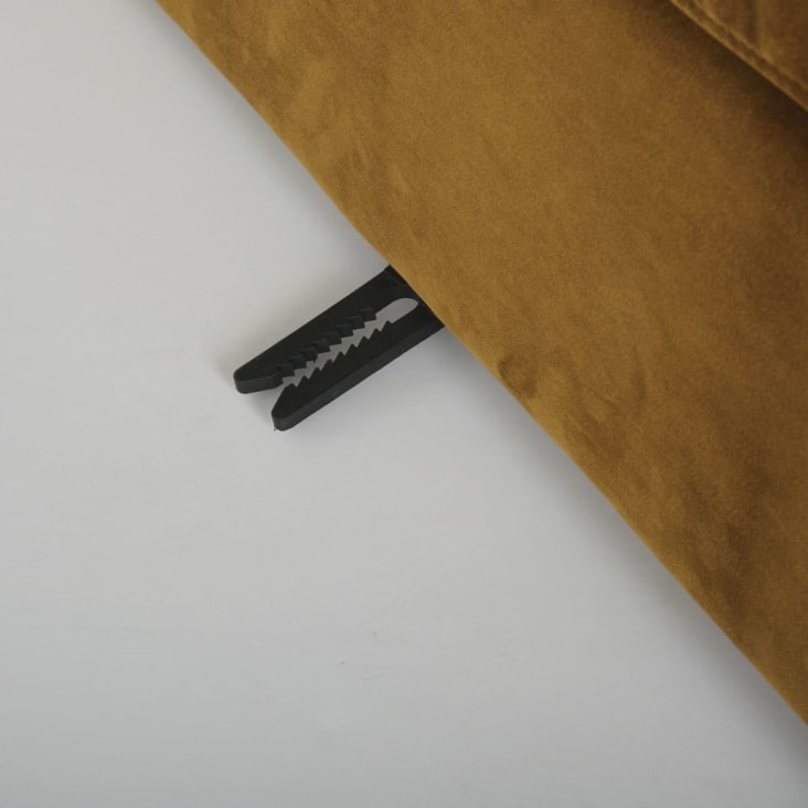 Pouf pour canapé modulable en velours coloris bronze-Jekill cropped-4