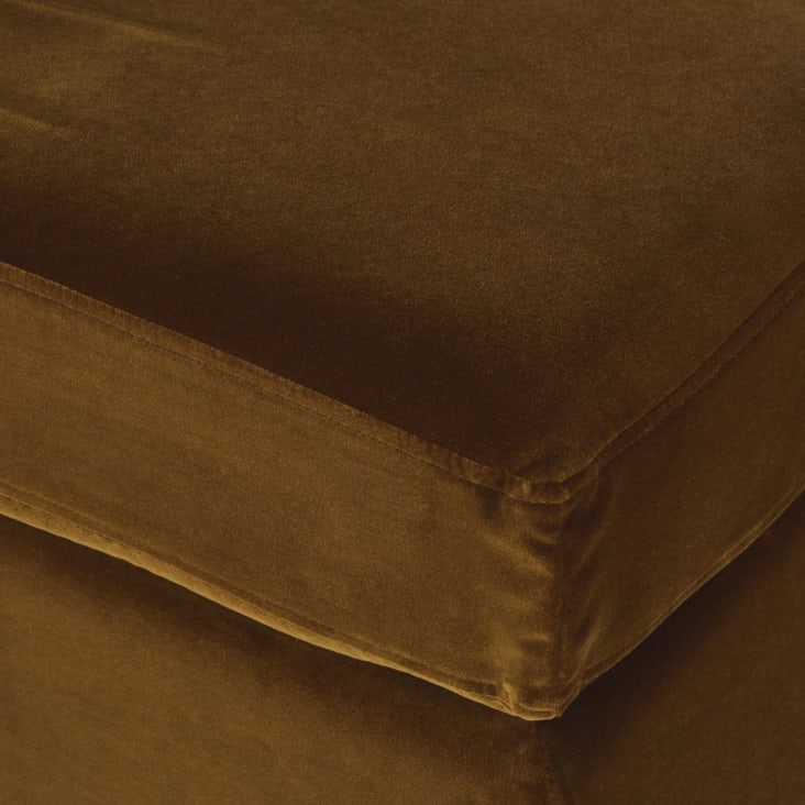Pouf pour canapé modulable en velours coloris bronze-Jekill cropped-3