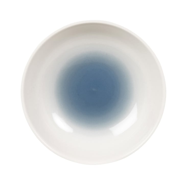 Prato fundo em grés azul e branco CALLIOPE